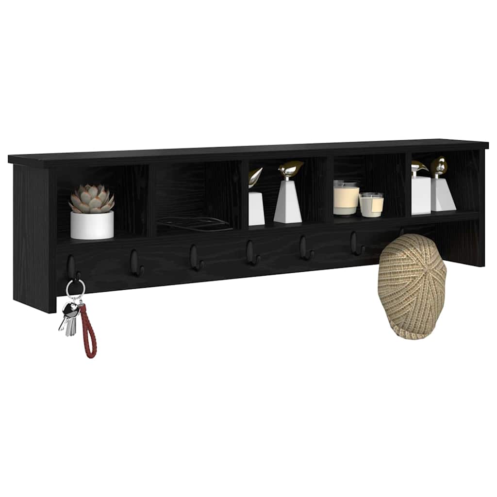 Appendiabiti a muro Rovere Nero 100 x 16 x 26 cm | homemem39
