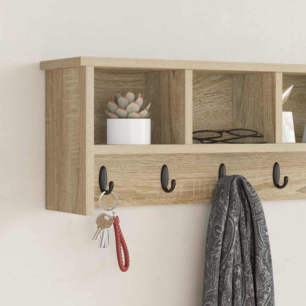 Appendiabiti a muro Rovere Sonoma 100 x 16 x 26 cm | homemem39