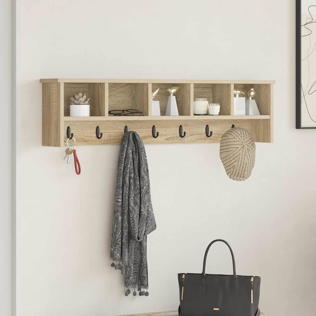 Appendiabiti a muro Rovere Sonoma 100 x 16 x 26 cm | homemem39