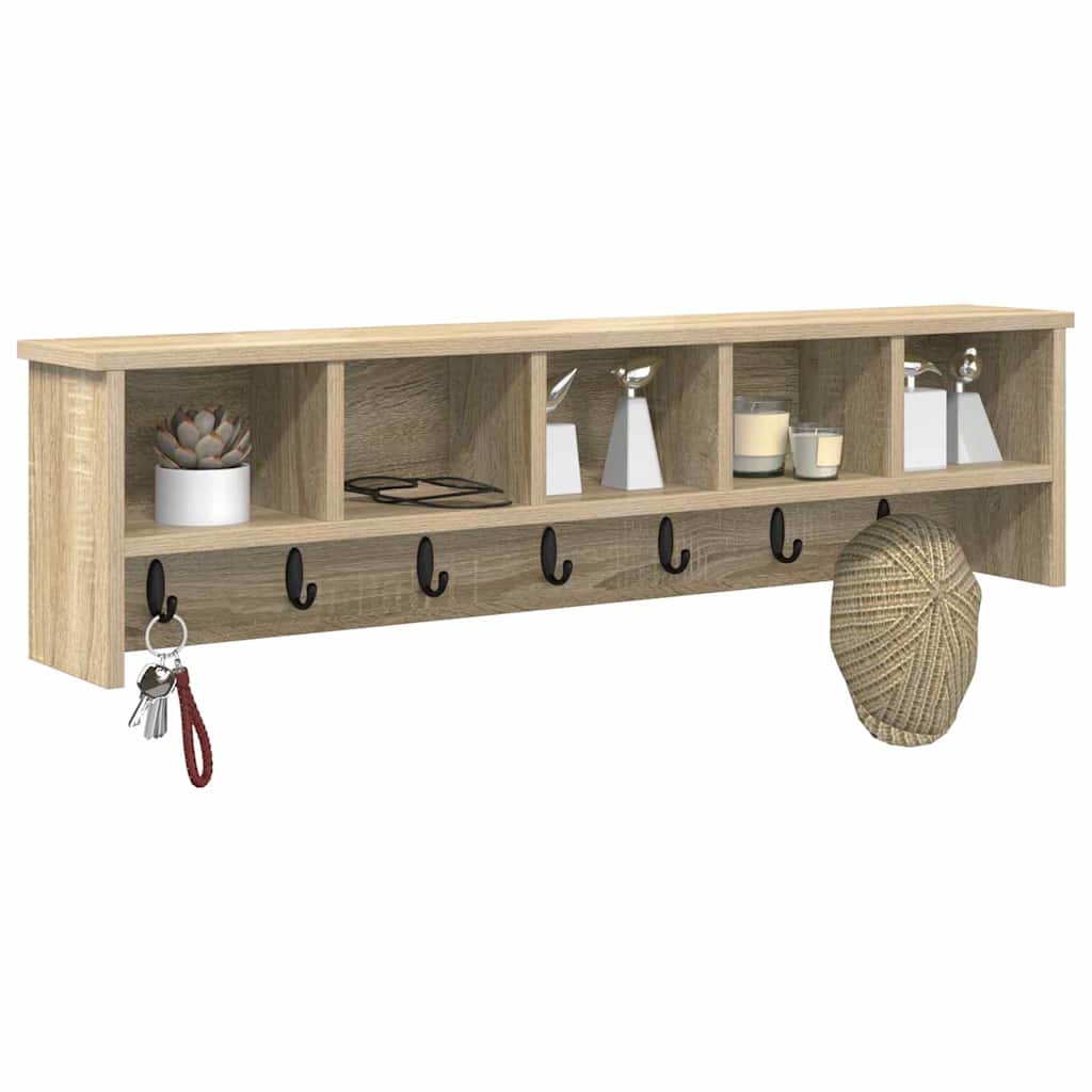 Appendiabiti a muro Rovere Sonoma 100 x 16 x 26 cm | homemem39