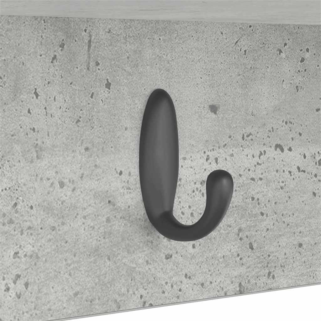Appendiabiti a muro Grigio cemento 100 x 16 x 26 cm | homemem39