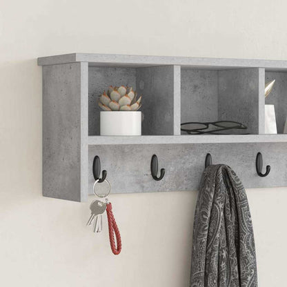 Appendiabiti a muro Grigio cemento 100 x 16 x 26 cm | homemem39