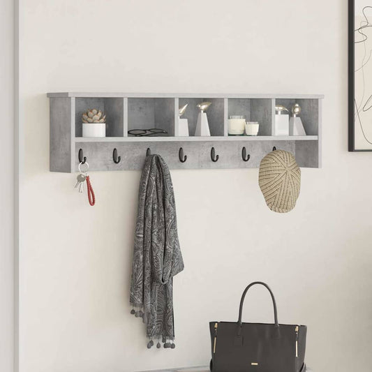 Appendiabiti a muro Grigio cemento 100 x 16 x 26 cm | homemem39
