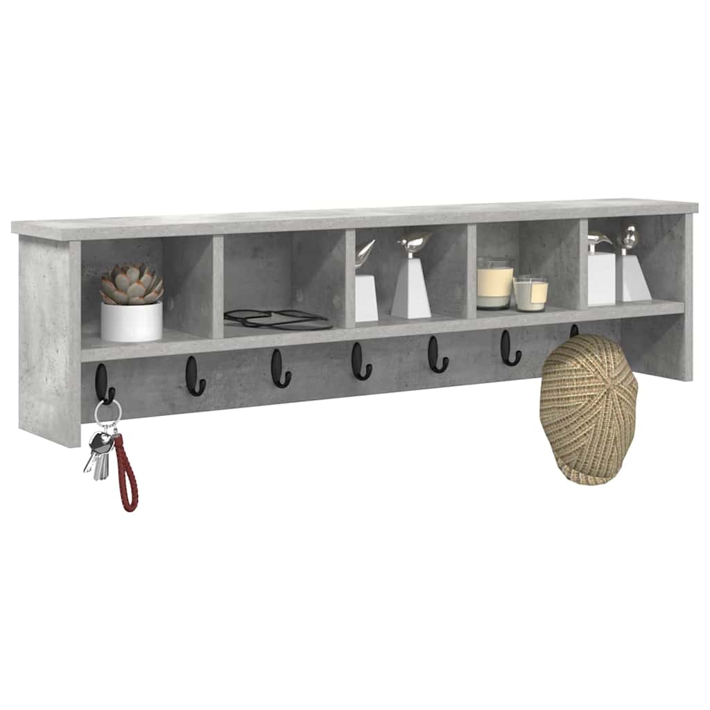 Appendiabiti a muro Grigio cemento 100 x 16 x 26 cm | homemem39