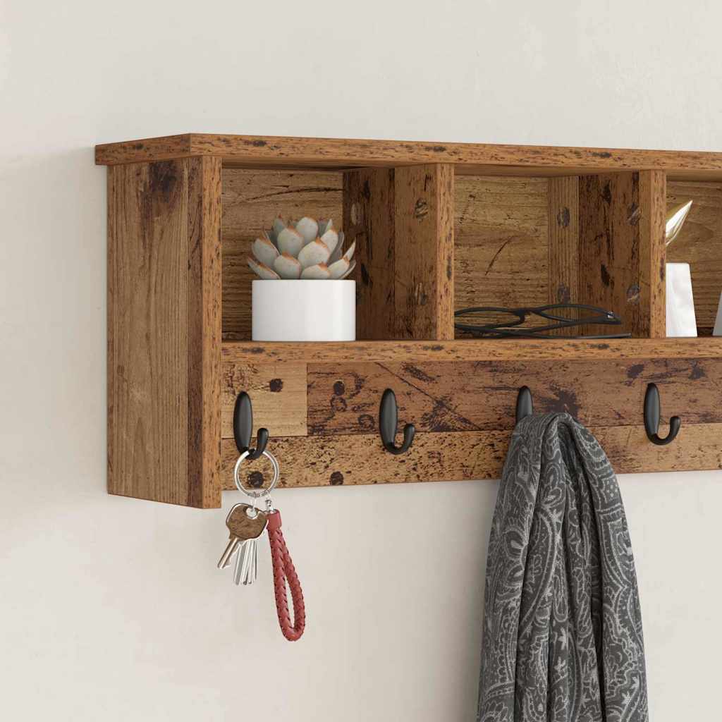 Appendiabiti a muro Legno vecchio 100 x 16 x 26 cm | homemem39