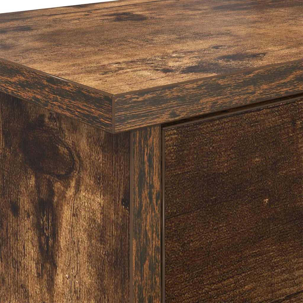 Appendiabiti a muro con lo scaffale Rovere fumé 50 x 20 x 30 cm