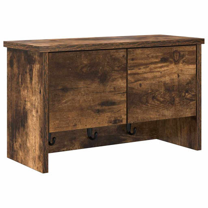 Appendiabiti a muro con lo scaffale Rovere fumé 50 x 20 x 30 cm