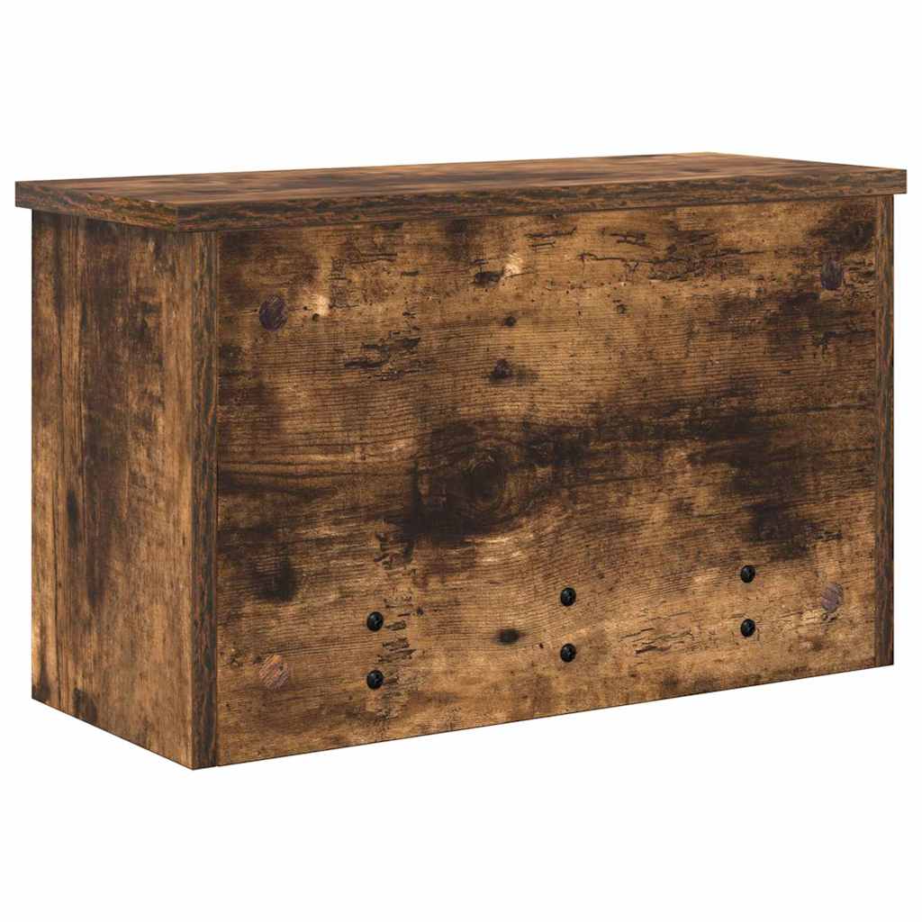 Appendiabiti a muro con lo scaffale Rovere fumé 50 x 20 x 30 cm