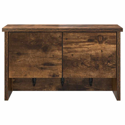 Appendiabiti a muro con lo scaffale Rovere fumé 50 x 20 x 30 cm