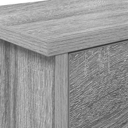 Appendiabiti a muro con porta Grigio Sonoma 50 x 20 x 30 cm