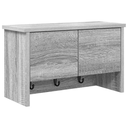 Appendiabiti a muro con porta Grigio Sonoma 50 x 20 x 30 cm