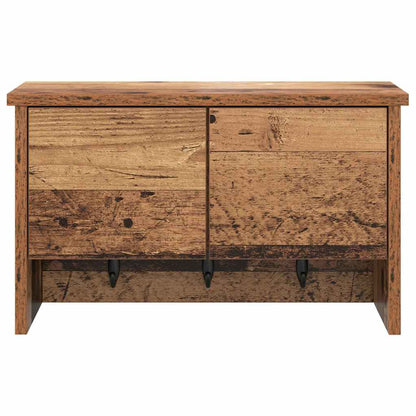 Appendiabiti a muro con porta Legno vecchio 50 x 20 x 30 cm