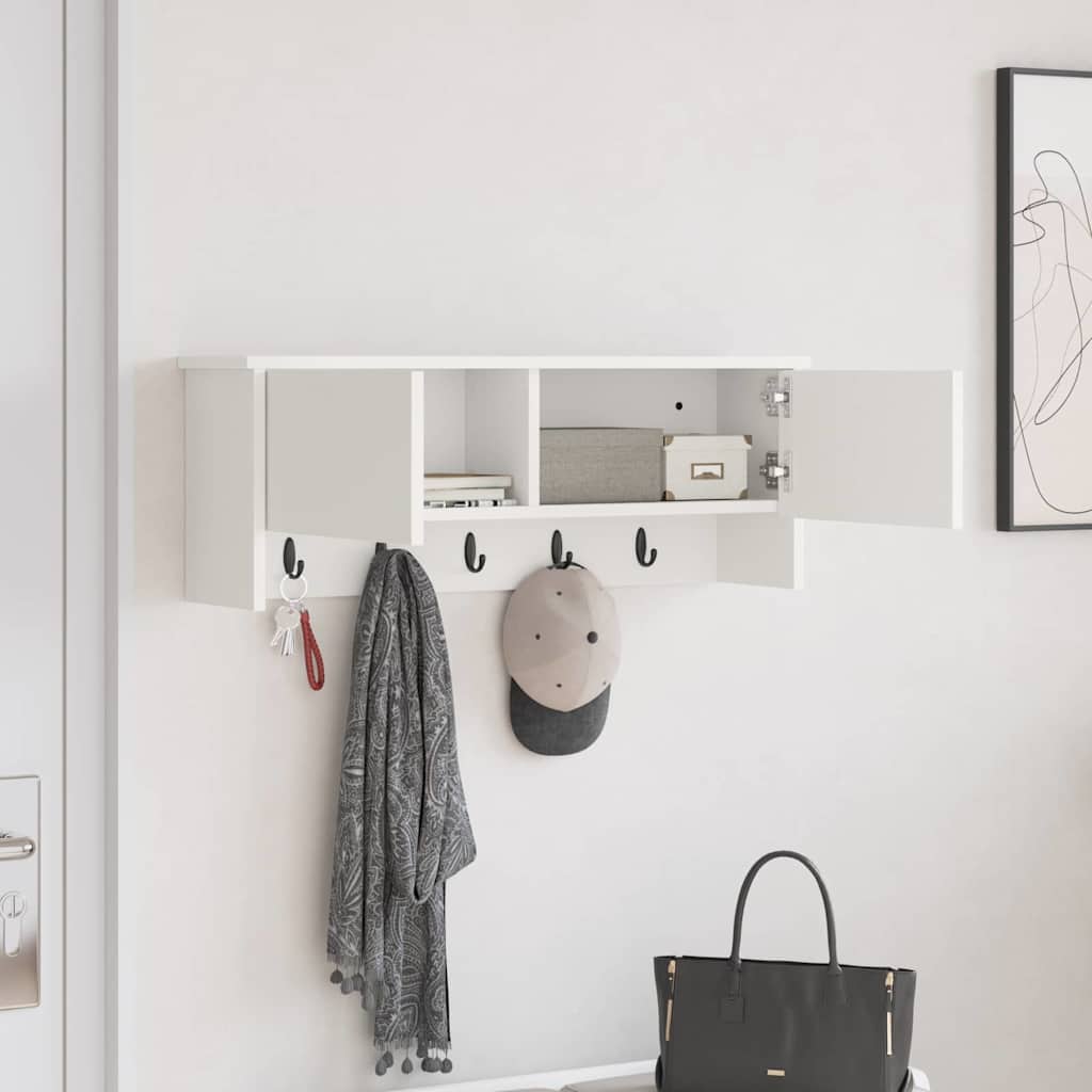 Appendiabiti a muro Bianco 80 x 20 x 30 cm Legno multistrato