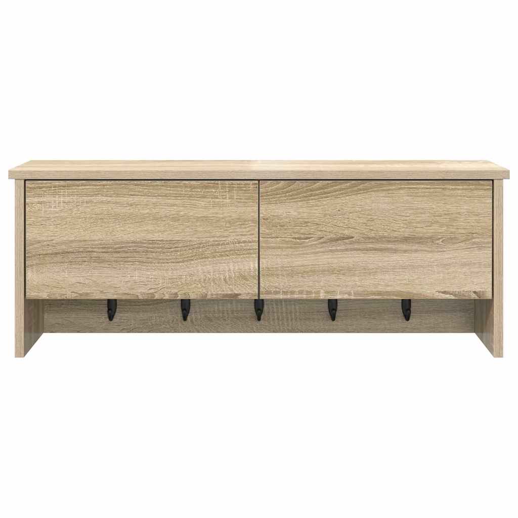 Appendiabiti a muro con porta Rovere Sonoma 80 x 20 x 30 cm