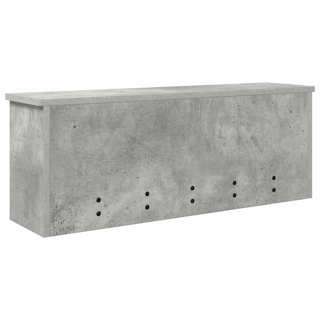 Appendiabiti a muro con porta Grigio cemento 80 x 20 x 30 cm