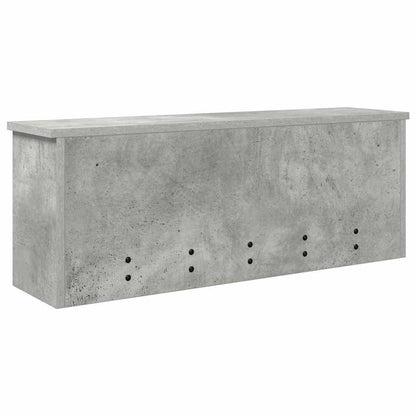 Appendiabiti a muro con porta Grigio cemento 80 x 20 x 30 cm