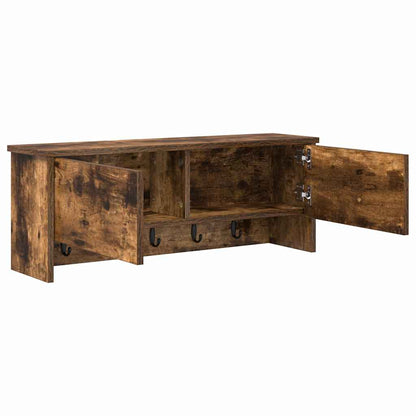 Appendiabiti a muro con lo scaffale Rovere fumé 80 x 20 x 30 cm | homemem39