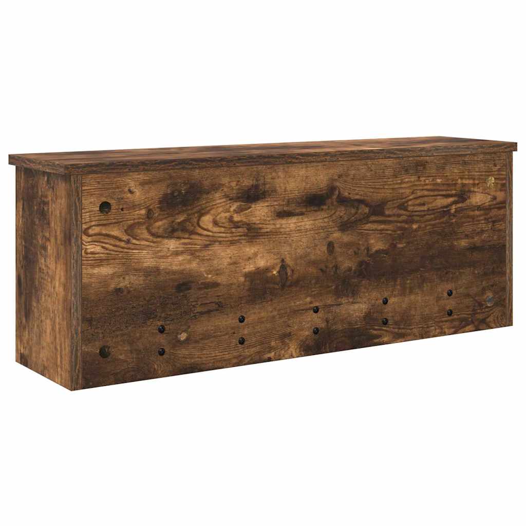 Appendiabiti a muro con lo scaffale Rovere fumé 80 x 20 x 30 cm | homemem39