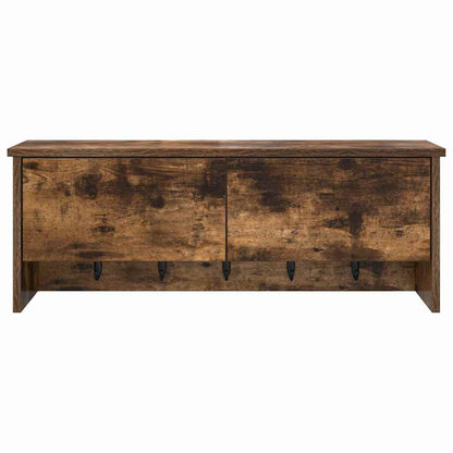 Appendiabiti a muro con lo scaffale Rovere fumé 80 x 20 x 30 cm | homemem39
