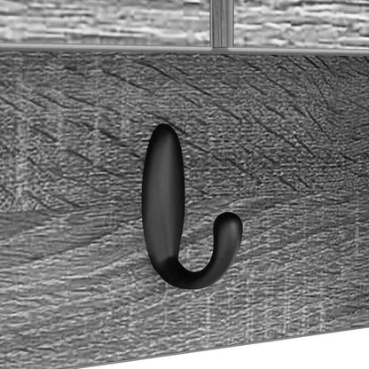 Appendiabiti a muro con porta Grigio Sonoma 80 x 20 x 30 cm