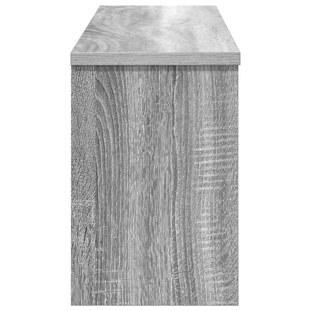 Appendiabiti a muro con porta Grigio Sonoma 80 x 20 x 30 cm