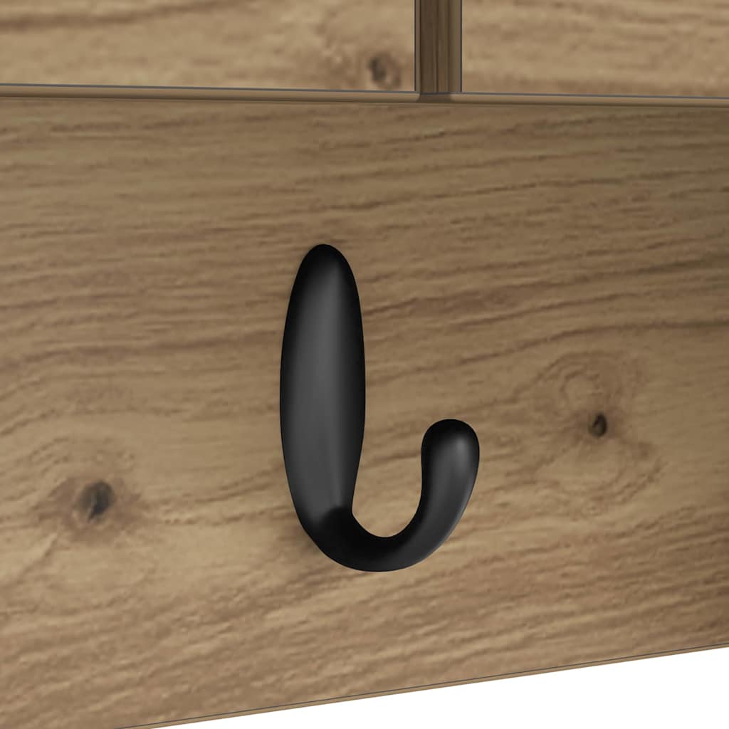 Appendiabiti a muro A parete Rovere artigianale 80 x 20 x 30 cm | homemem39