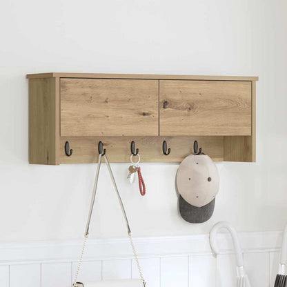 Appendiabiti a muro A parete Rovere artigianale 80 x 20 x 30 cm | homemem39