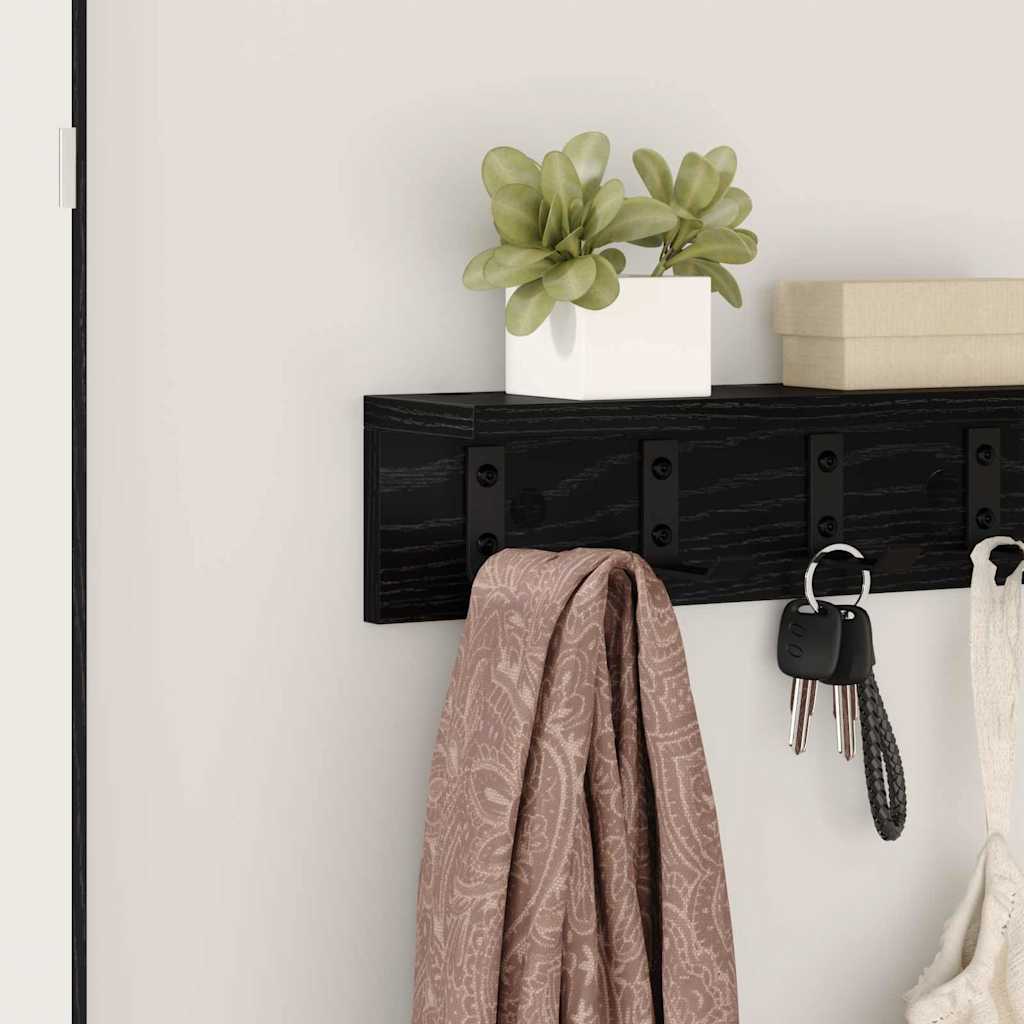 Appendiabiti a muro Rovere Nero 40 x 10,5 x 10,5 cm | homemem39