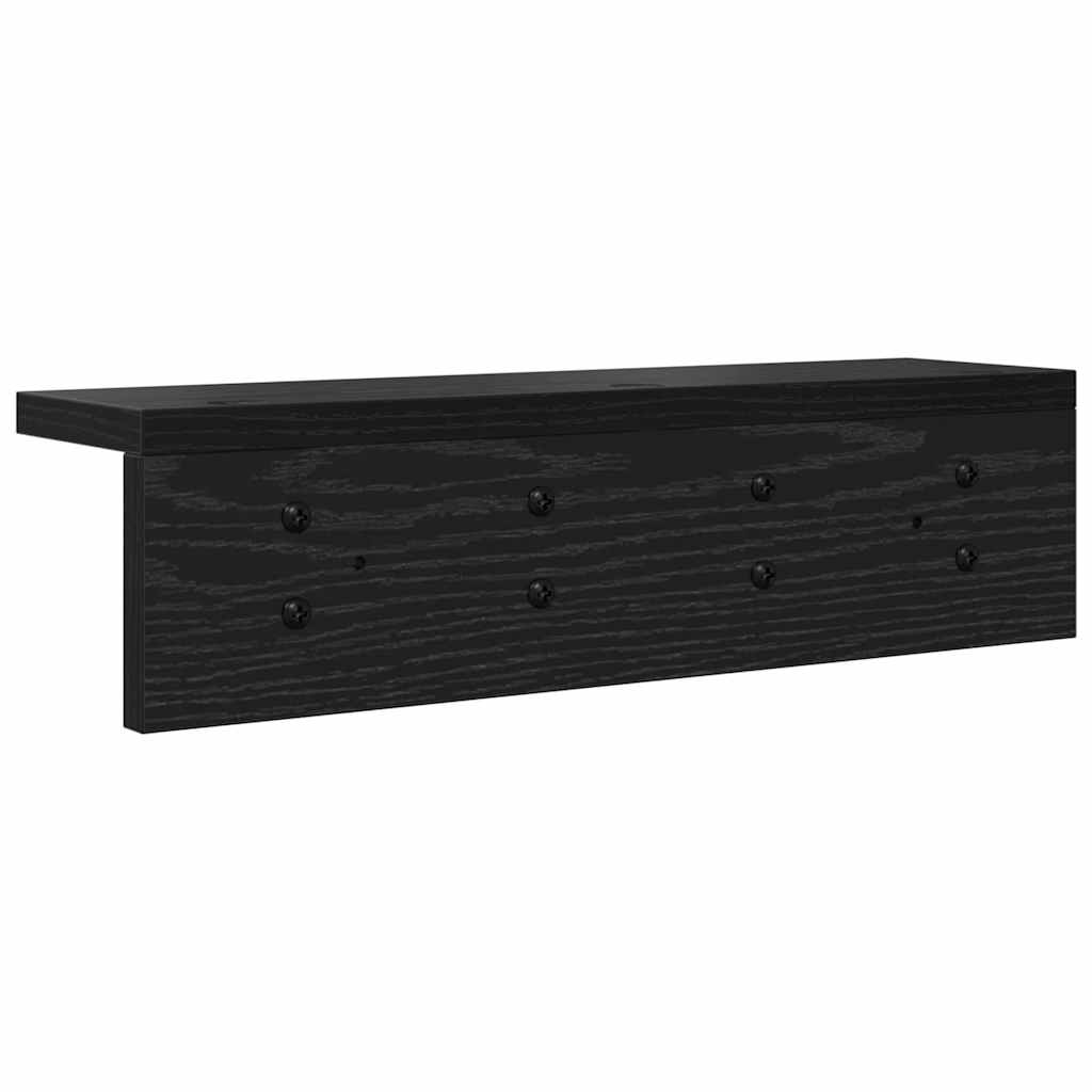 Appendiabiti a muro Rovere Nero 40 x 10,5 x 10,5 cm | homemem39