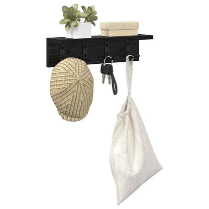 Appendiabiti a muro Rovere Nero 40 x 10,5 x 10,5 cm | homemem39