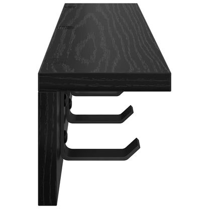 Appendiabiti a muro Rovere Nero 40 x 10,5 x 10,5 cm | homemem39