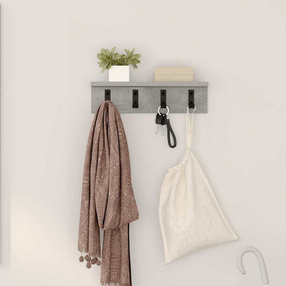Appendiabiti a muro Grigio cemento 40 x 10,5 x 10,5 cm | homemem39
