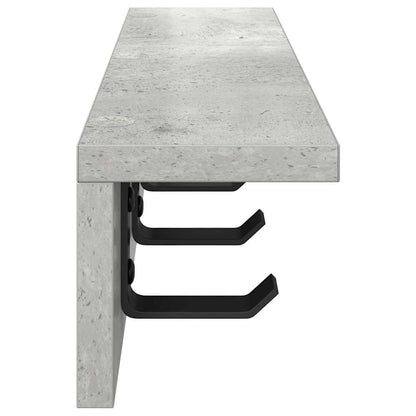 Appendiabiti a muro Grigio cemento 40 x 10,5 x 10,5 cm | homemem39