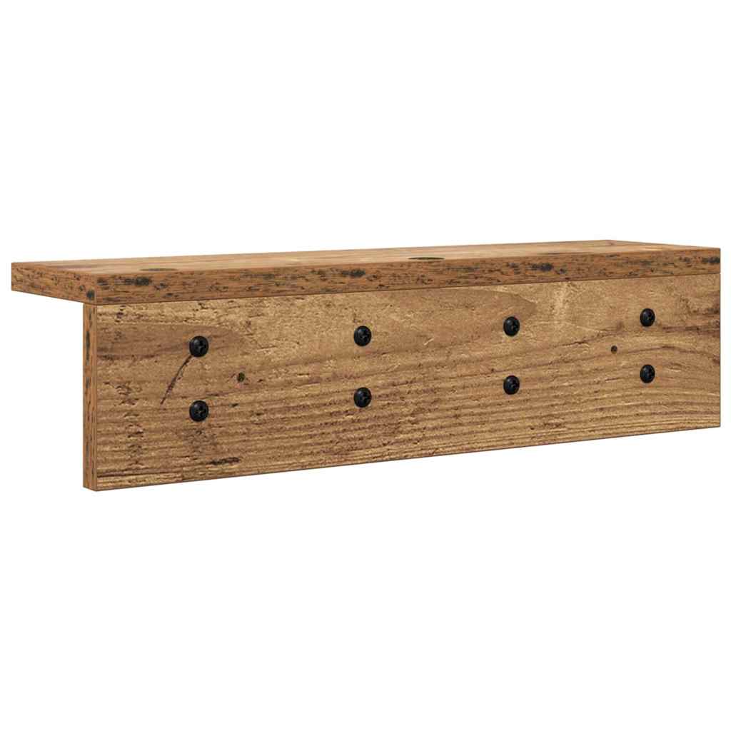 Appendiabiti a muro Legno vecchio 40 x 10,5 x 10,5 cm | homemem39