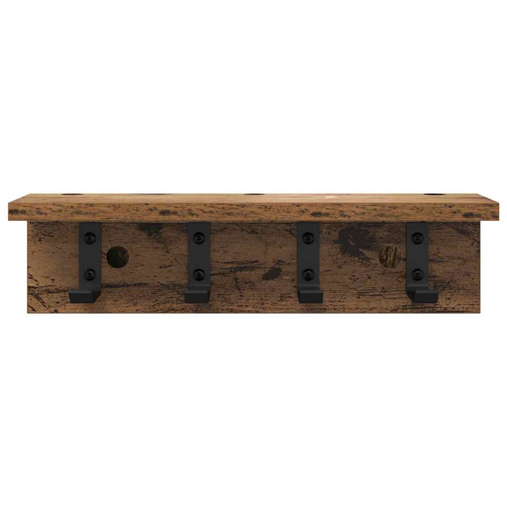 Appendiabiti a muro Legno vecchio 40 x 10,5 x 10,5 cm | homemem39