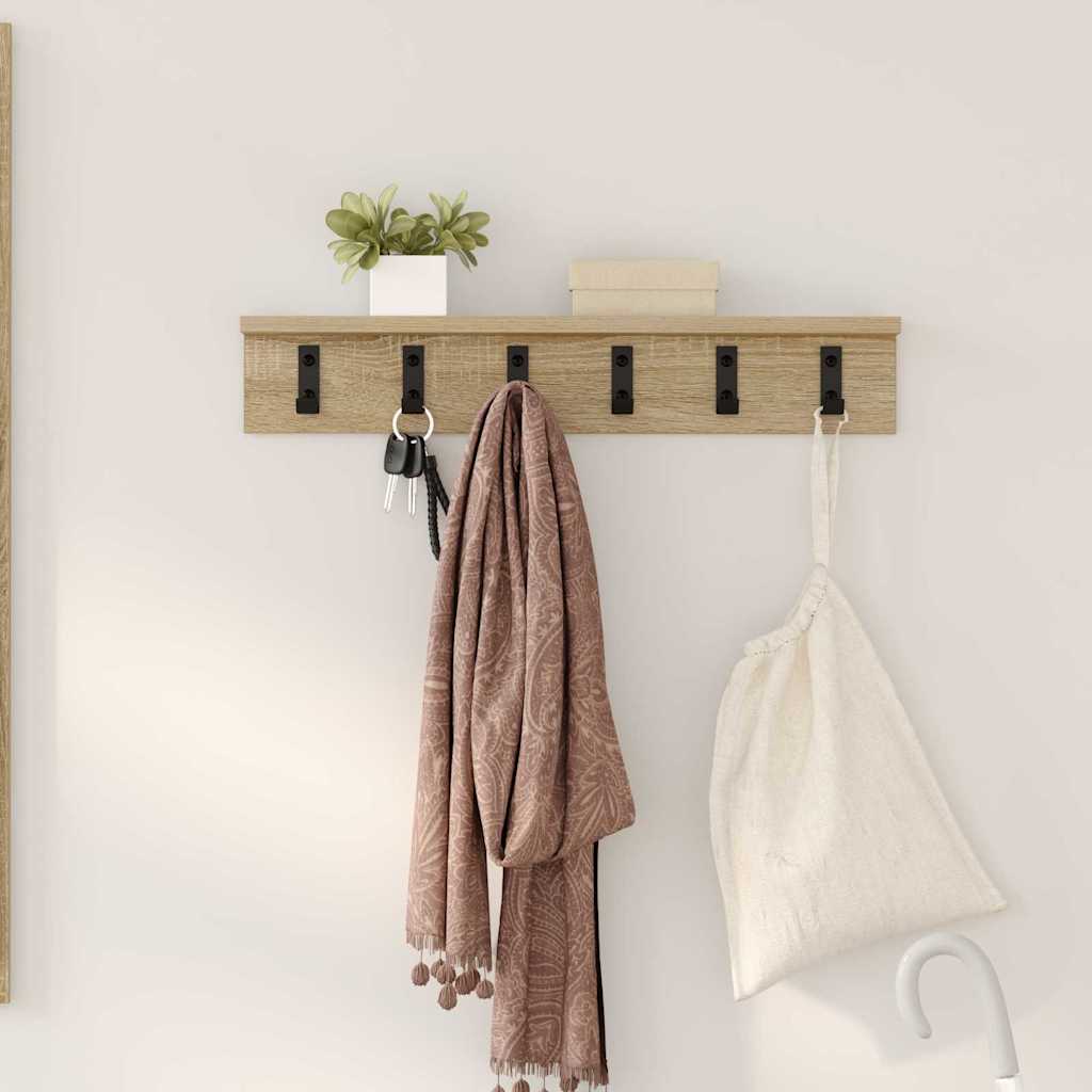 Appendiabiti a muro Rovere Sonoma 60 x 10,5 x 10,5 cm | homemem39