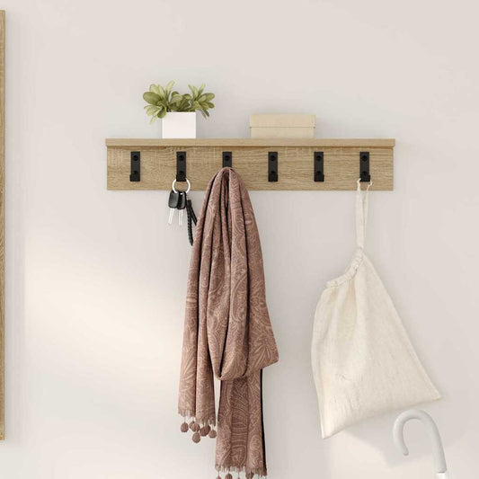 Appendiabiti a muro Rovere Sonoma 60 x 10,5 x 10,5 cm | homemem39