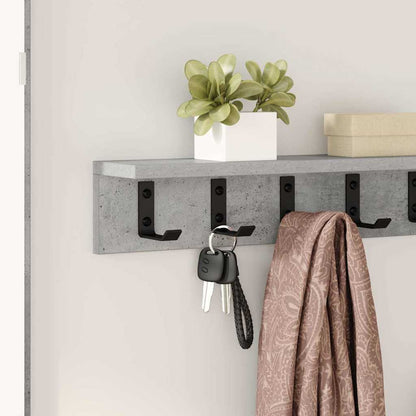 Appendiabiti a muro Grigio cemento 60 x 10,5 x 10,5 cm | homemem39