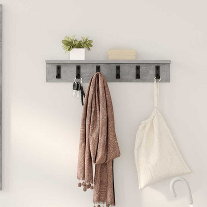 Appendiabiti a muro Grigio cemento 60 x 10,5 x 10,5 cm | homemem39