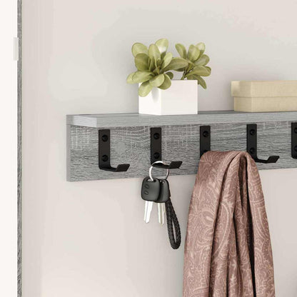 Appendiabiti a muro Grigio Sonoma 60 x 10,5 x 10,5 cm | homemem39