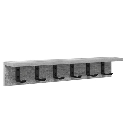 Appendiabiti a muro Grigio Sonoma 60 x 10,5 x 10,5 cm | homemem39