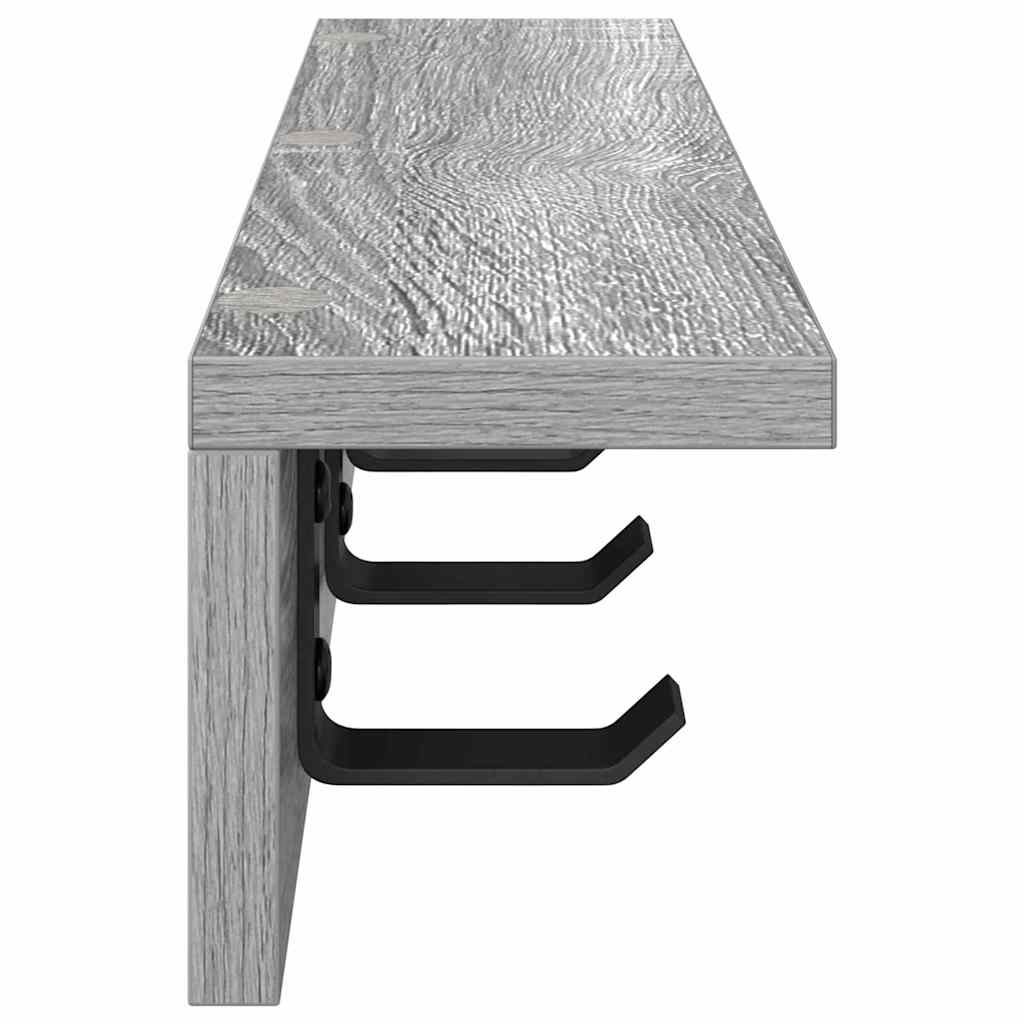 Appendiabiti a muro Grigio Sonoma 60 x 10,5 x 10,5 cm | homemem39