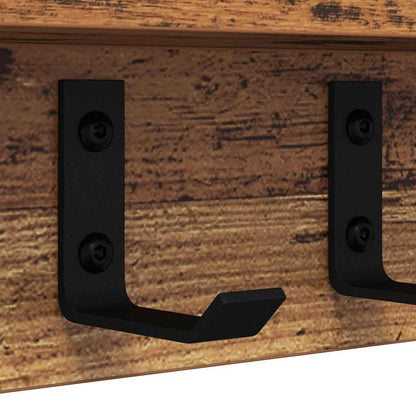 Appendiabiti a muro Legno vecchio 60 x 10,5 x 10,5 cm | homemem39