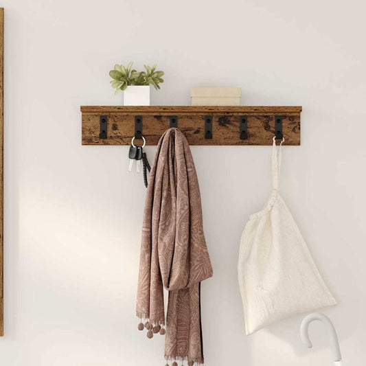 Appendiabiti a muro Legno vecchio 60 x 10,5 x 10,5 cm | homemem39