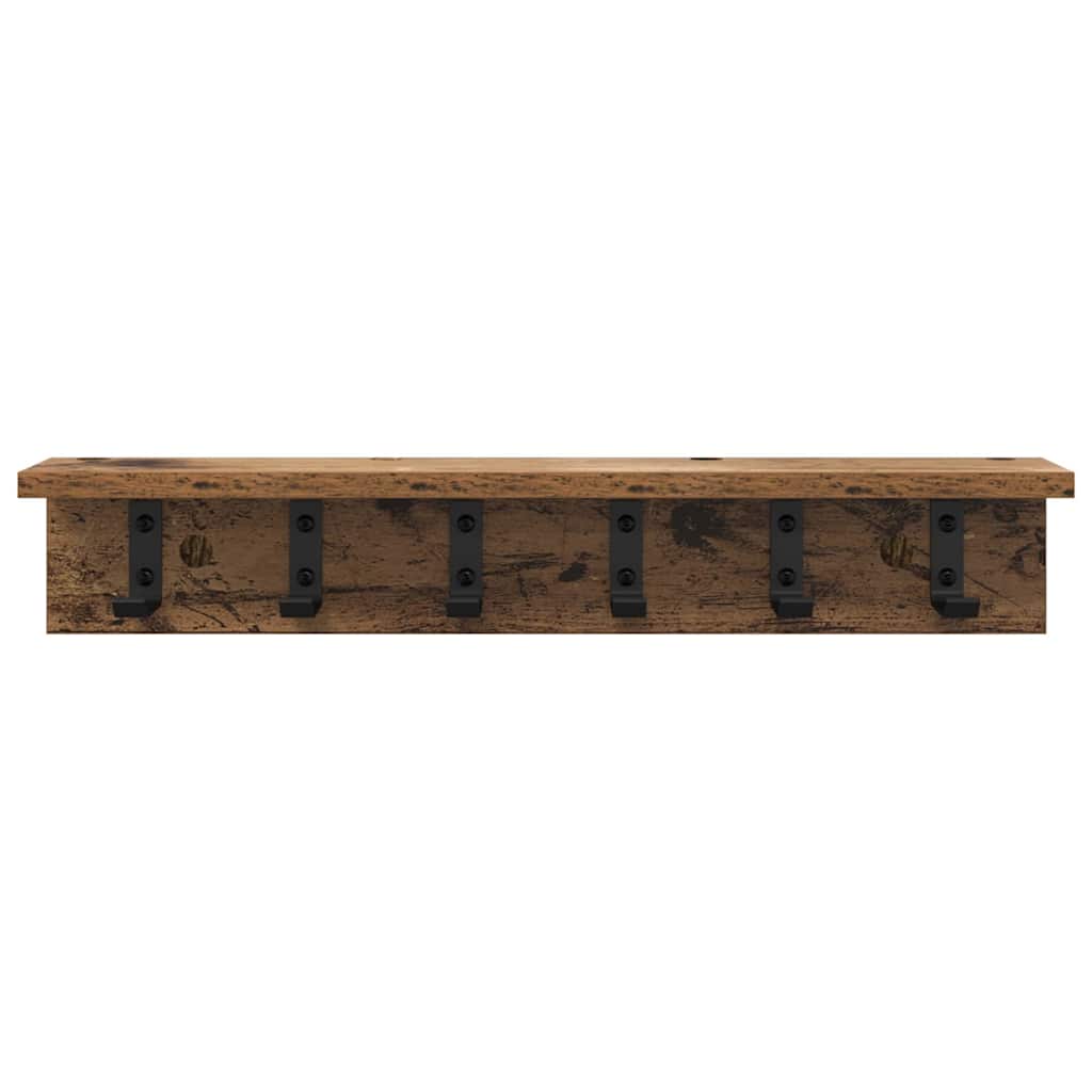 Appendiabiti a muro Legno vecchio 60 x 10,5 x 10,5 cm | homemem39