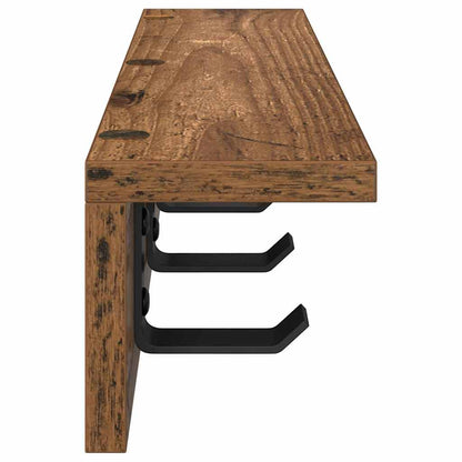 Appendiabiti a muro Legno vecchio 60 x 10,5 x 10,5 cm | homemem39