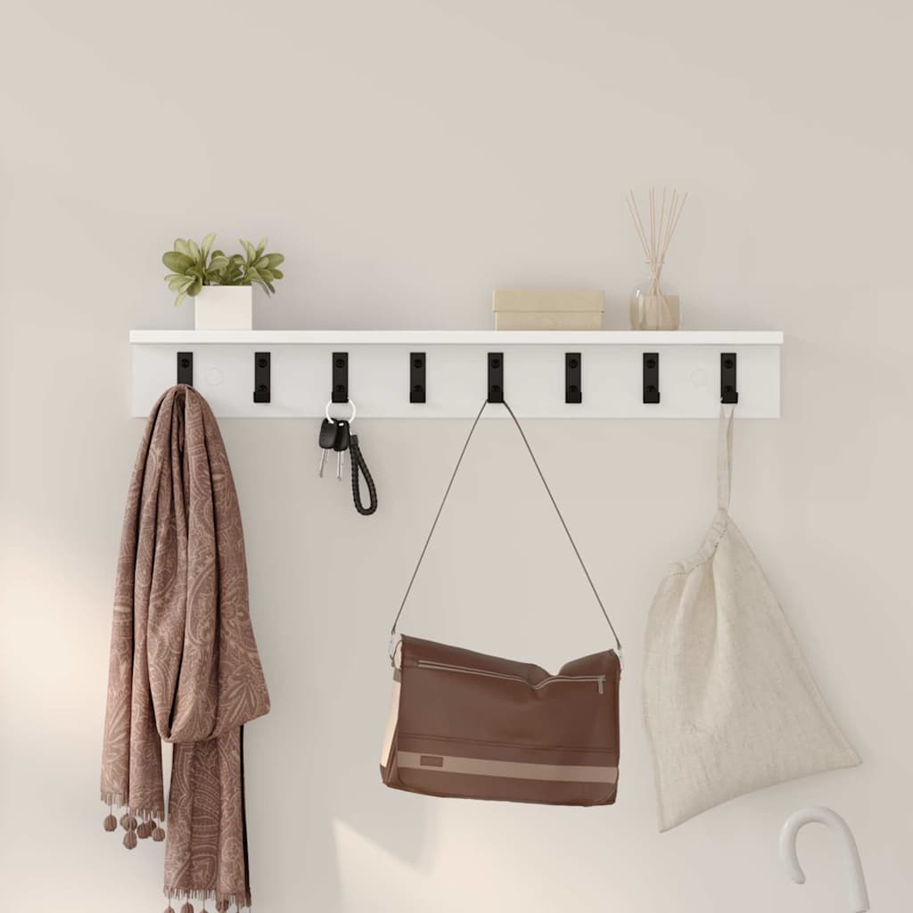 Appendiabiti a muro Bianco 80 x 10,5 x 10,5 cm | homemem39
