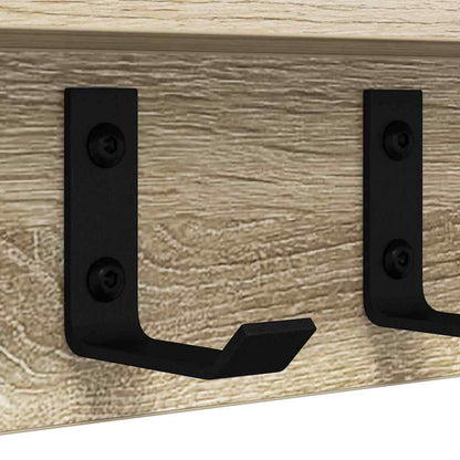 Appendiabiti a muro Rovere Sonoma 80 x 10,5 x 10,5 cm | homemem39
