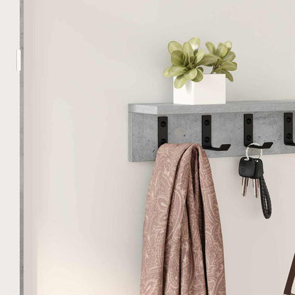 Appendiabiti a muro Grigio cemento 80 x 10,5 x 10,5 cm | homemem39