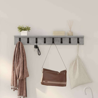 Appendiabiti a muro Grigio cemento 80 x 10,5 x 10,5 cm | homemem39